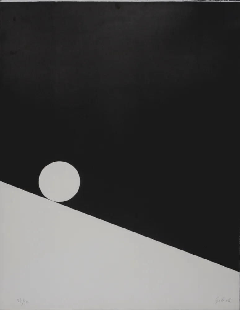 Zeefdruk Gilioli - Black Composition, c. 1970s -  Hand-signed!