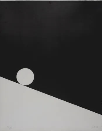 Zeefdruk Gilioli - Black Composition, c. 1970s -  Hand-signed!