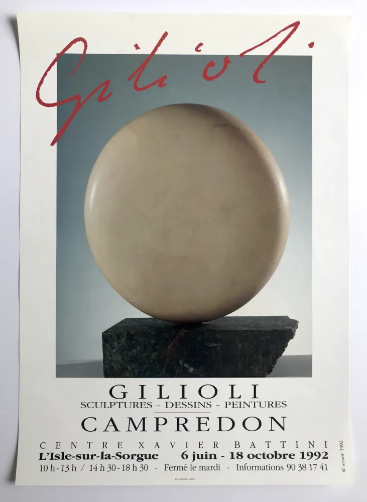 Poster Gilioli - Centre Xavier Battini / L'Isle-sur-la-Sorgue