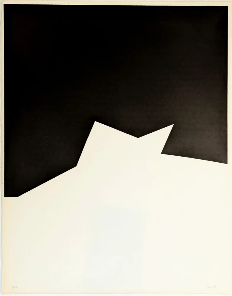 Lithografie Gilioli - Composition Aile noire 