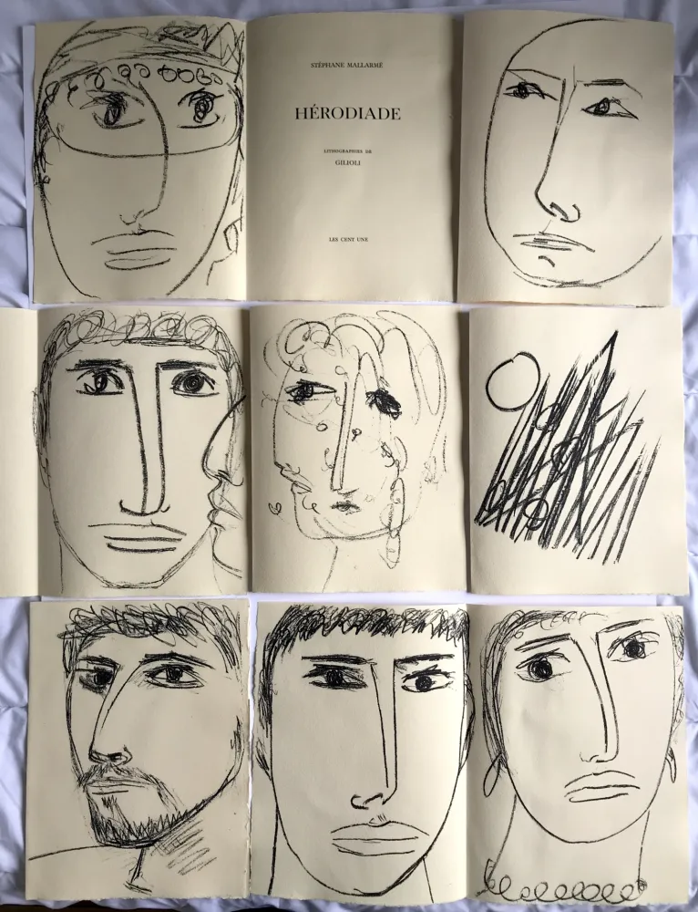 Lithografie Gilioli - Hérodiade Mallarmé - 7 lithographies - ed. Les Cent Une
