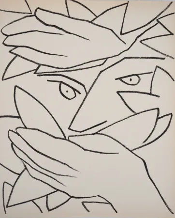 Lithografie Gilot - L'homme camouflé