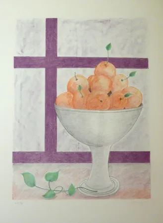 Lithografie Girona - FRUITERA I FINESTRA