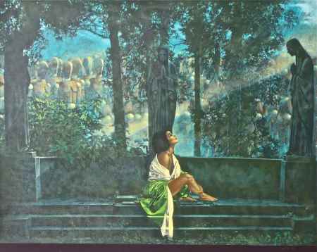 Zeefdruk Girotto - Waiting for a sunbeam