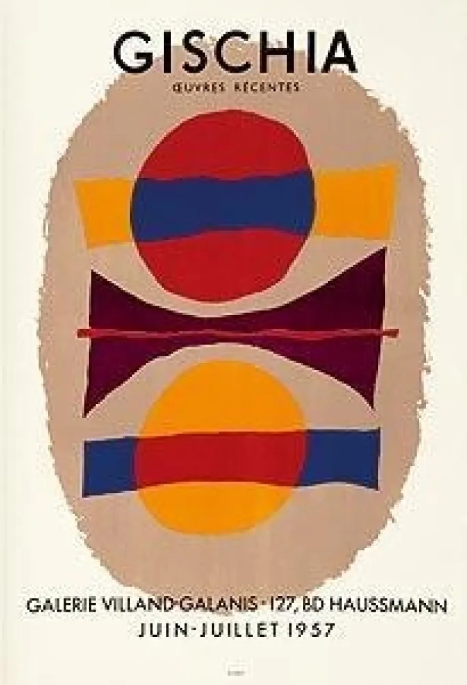 Poster Gischia - Exposition 1957