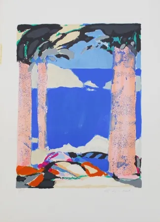 Lithografie Godard - Symphonie en bleu IV