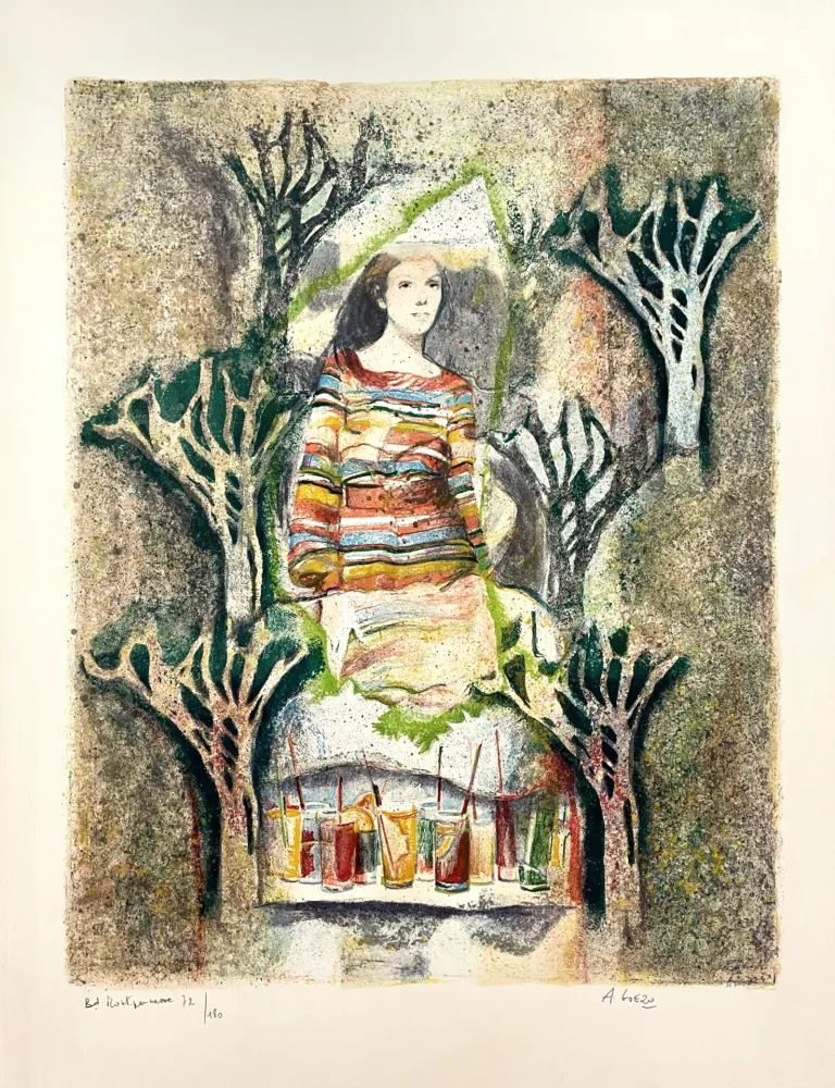 Lithografie Goezu - Boulevard Montparnasse