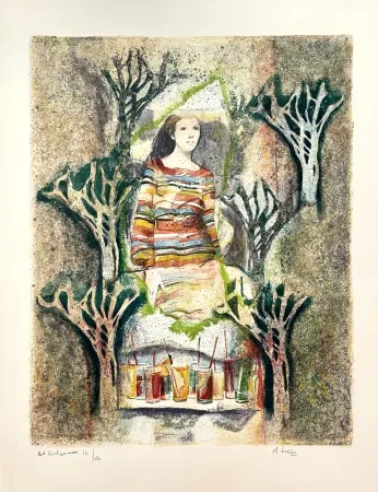 Lithografie Goezu - Boulevard Montparnasse