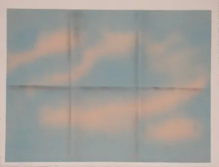 Lithografie Goode - Grey Folded Clouds - I Blue and Pink