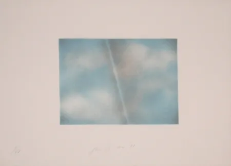 Lithografie Goode - Grey Folded Clouds - II Blue and white