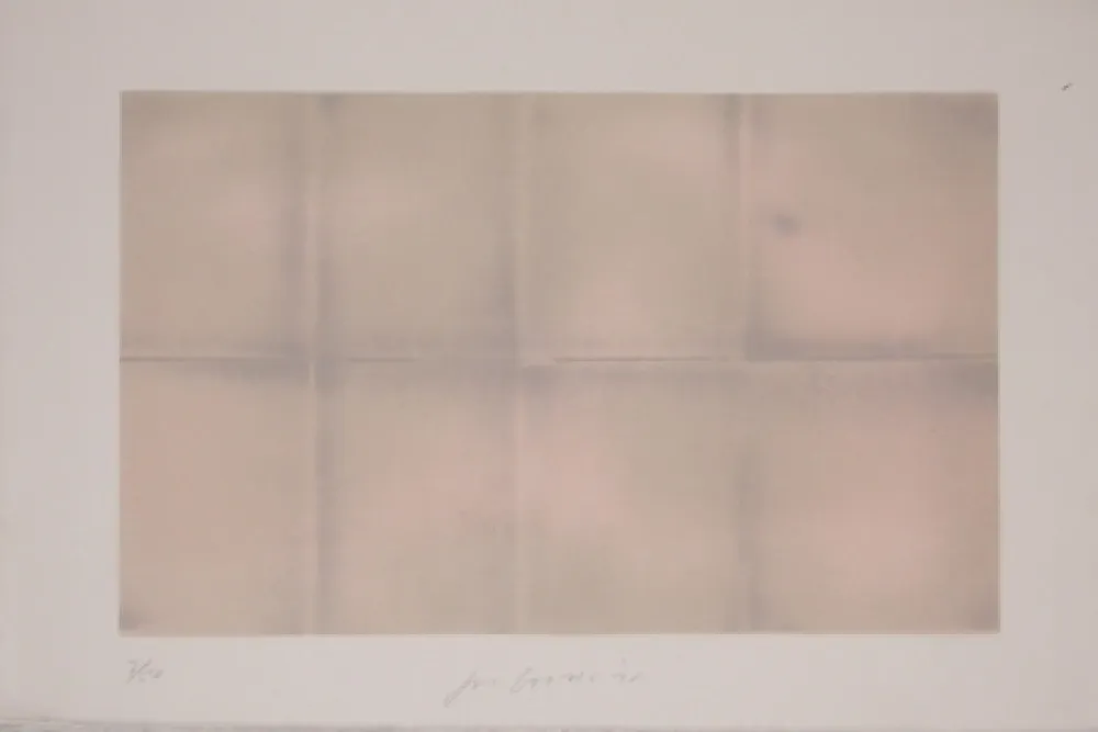 Lithografie Goode - Grey Folded Clouds - III Pink and Green