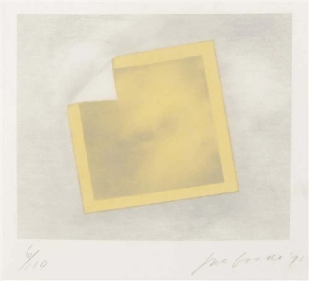 Lithografie Goode - Untitled (yellow folded photo)