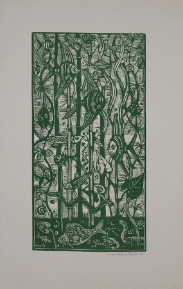 Houtsnede Gosen (Von) - Aquarium