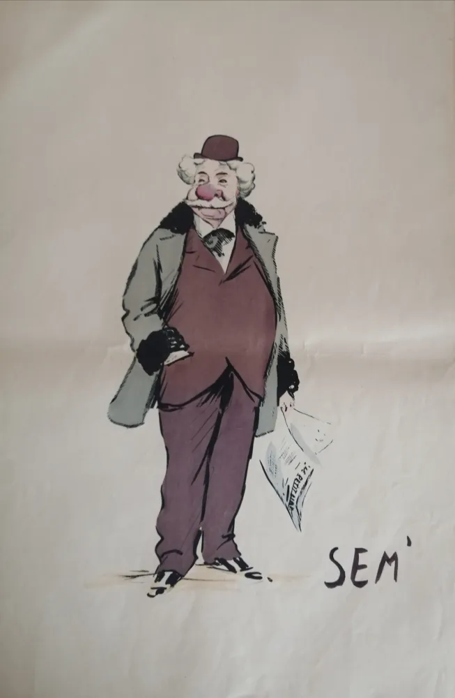 Lithografie Goursat - SEM - Caricature Album Marseillais