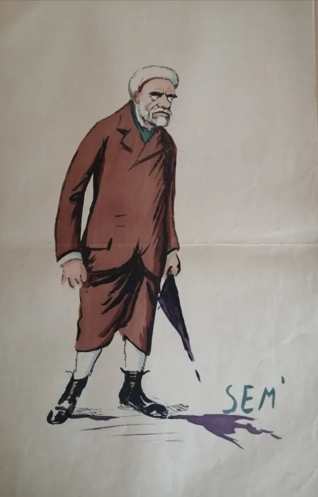 Lithografie Goursat - SEM - Caricature Album Marseillais