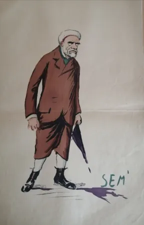 Lithografie Goursat - SEM - Caricature Album Marseillais