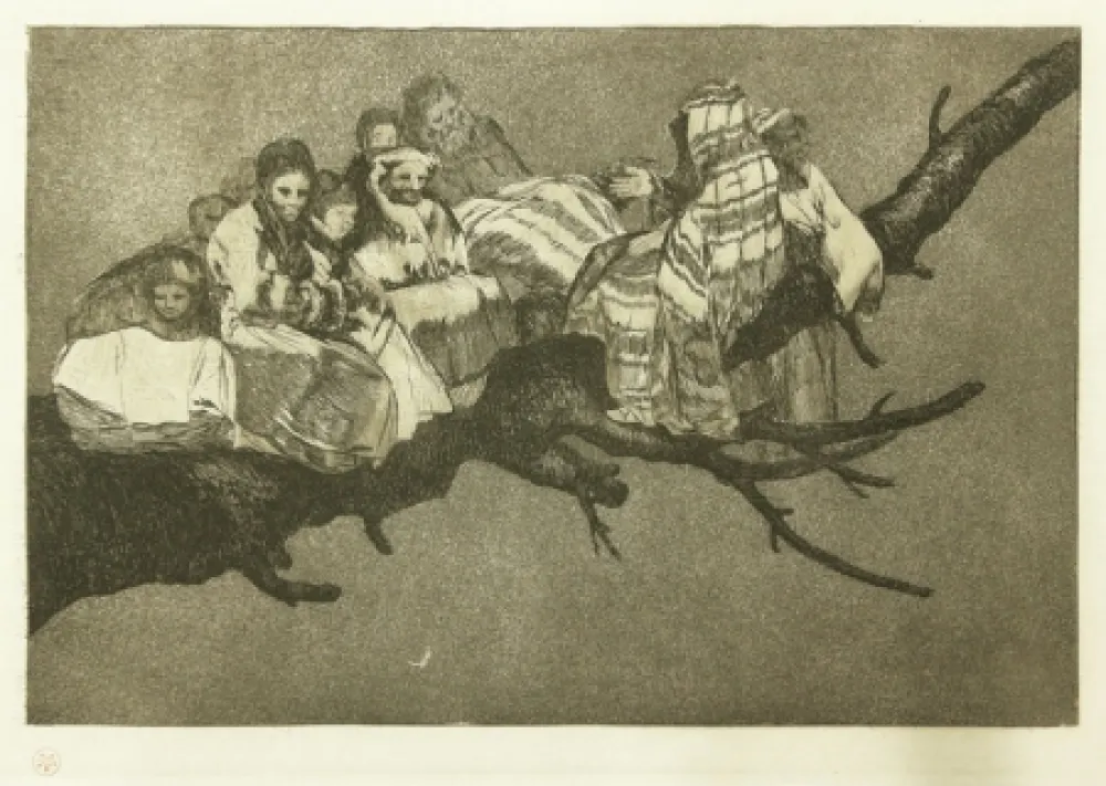 Ets Goya - Andarse Po Las Ramas; Disparate Ridiculo, (plate 3 from Los Proverbios)