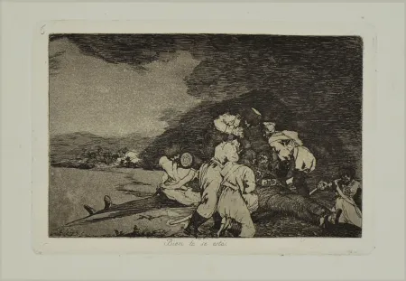 Ets En Aquatint Goya - BIEN TE SE ESTA