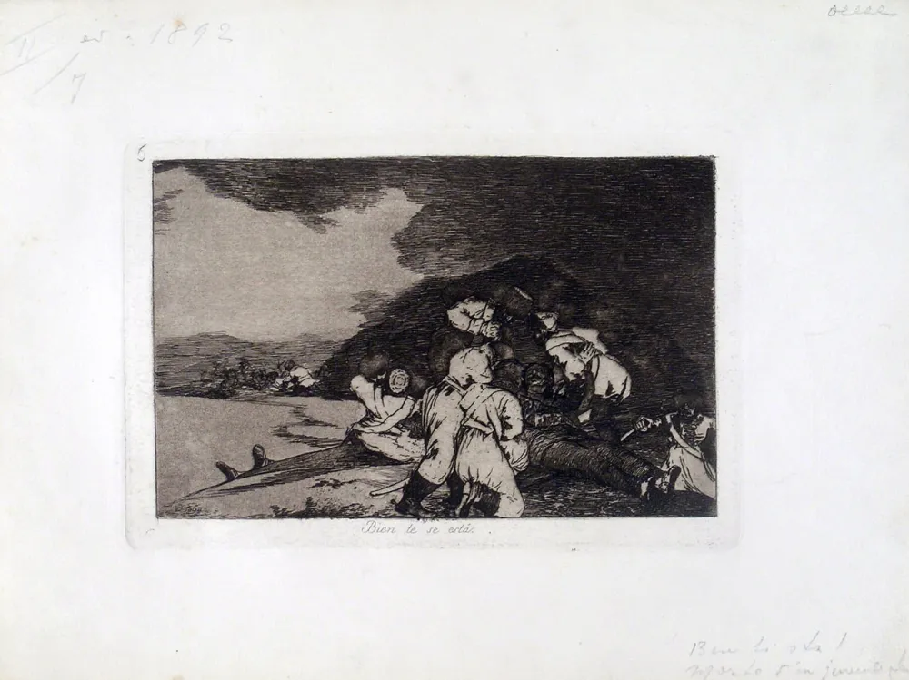 Ets En Aquatint Goya - BIEN TE SE ESTA' 