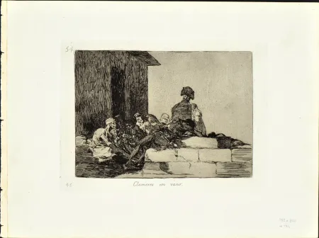 Ets En Aquatint Goya - CLAMORES EN VANO
