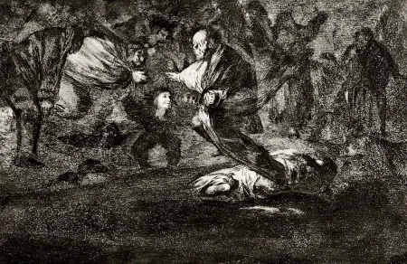 Ets En Aquatint Goya - Disparate fùnebre
