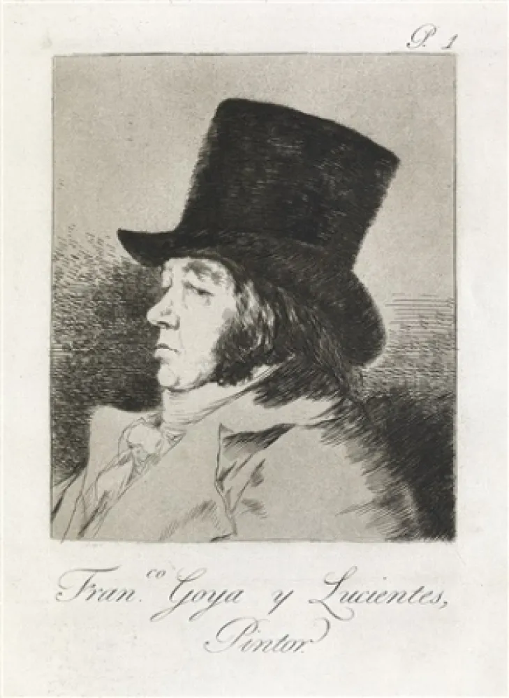 Ets En Aquatint Goya - Francisco Goya y Lucientes, Pintor.  / Self-Portrait of Goya