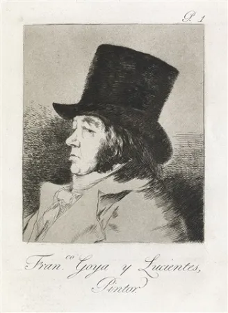 Ets En Aquatint Goya - Francisco Goya y Lucientes, Pintor.  / Self-Portrait of Goya