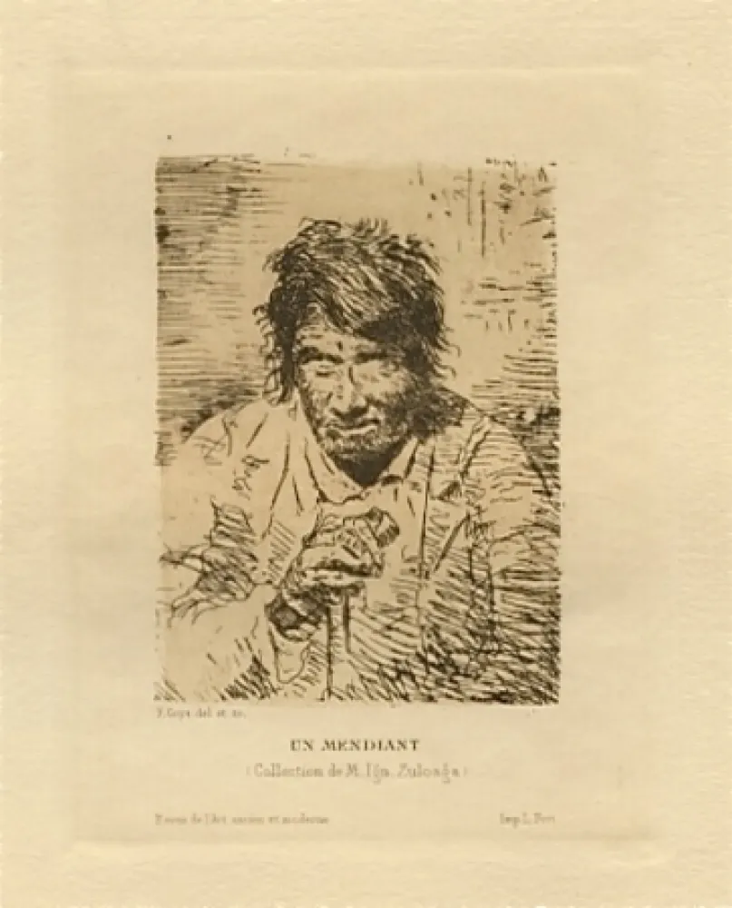 Gravure Goya - Le mendiant (The Beggar)