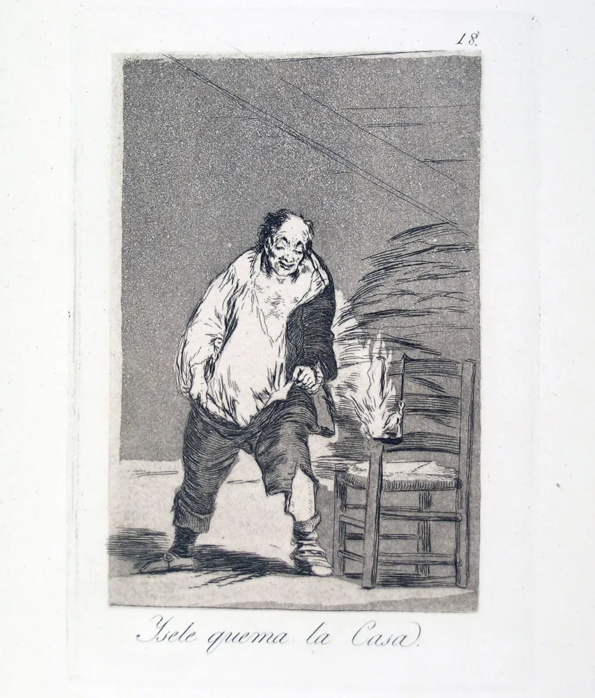 Ets En Aquatint Goya - YSELE QUEMA LA CASA 