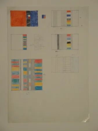 Geen Techniek Graeser - Skizzenblatt, um 1958.