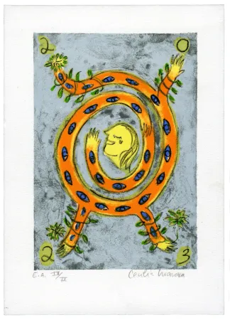 Lithografie Granara - La Samaritaine vue Cecilia Granara