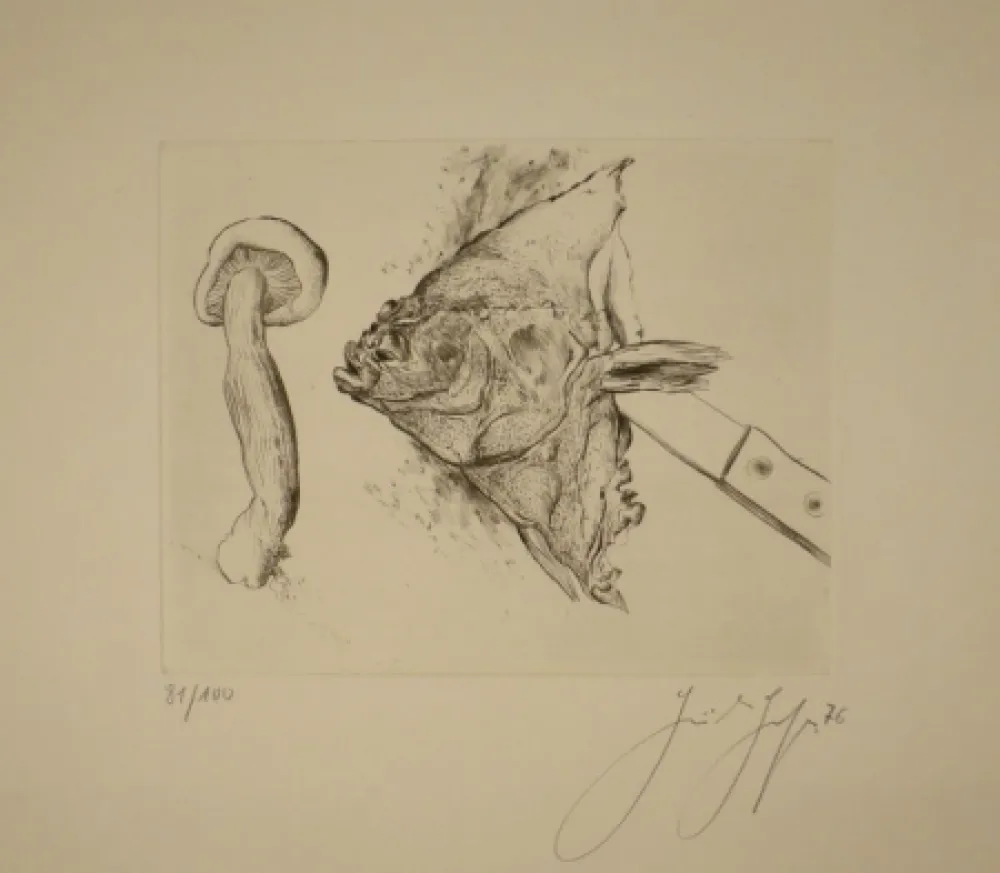 Droge Naald Grass - Butt und Pilz