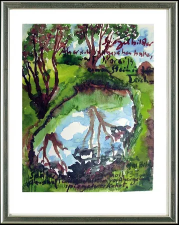 Lithografie Grass - Spiegelbilder