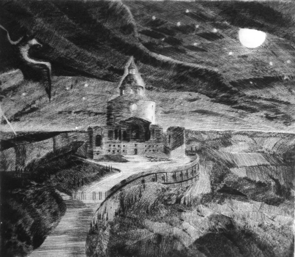 Droge Naald Grasselli - Visione notturna presso San Luca