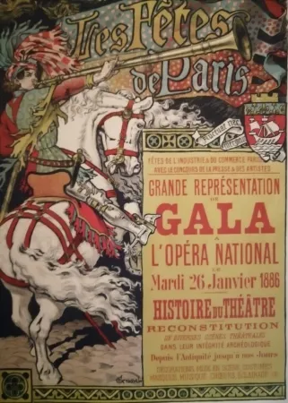 Lithografie Grasset - Les Fêtes de Paris