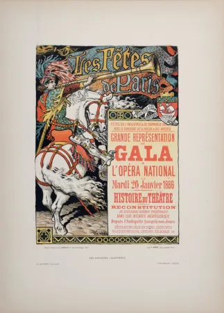 Lithografie Grasset - Les Fêtes de Paris, 1896