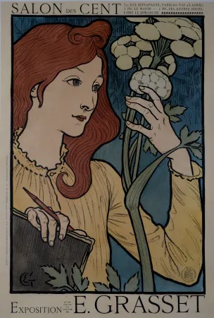 Lithografie Grasset - Salon des Cent / Exposition E. Grasset.