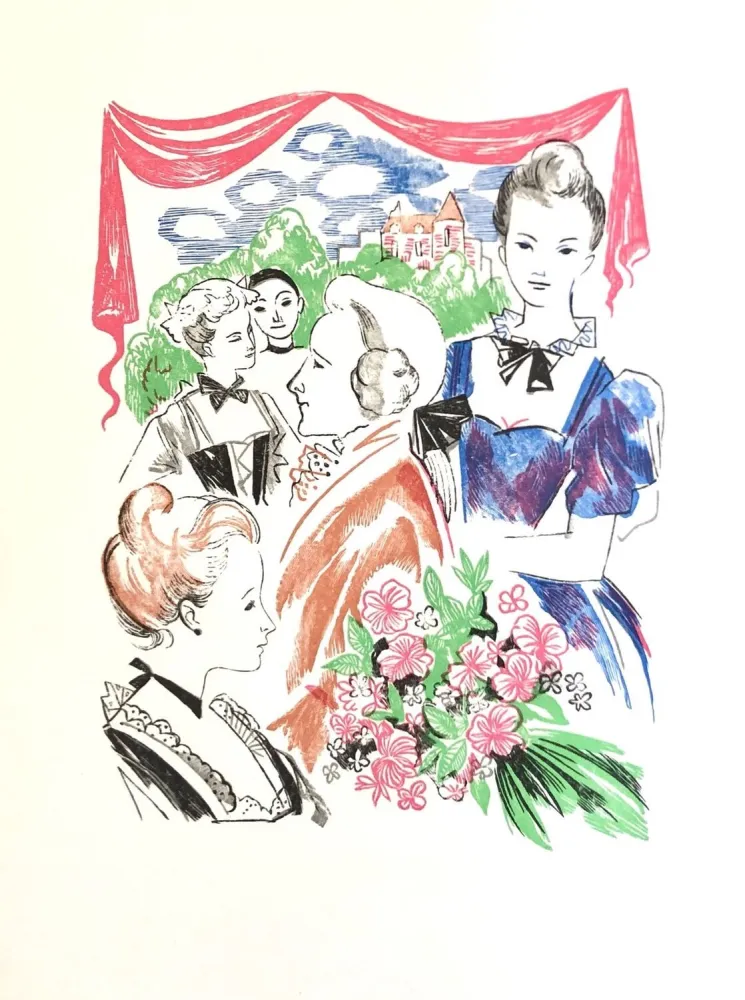 Houtsnede Grau Sala - Théâtre de Marivaux