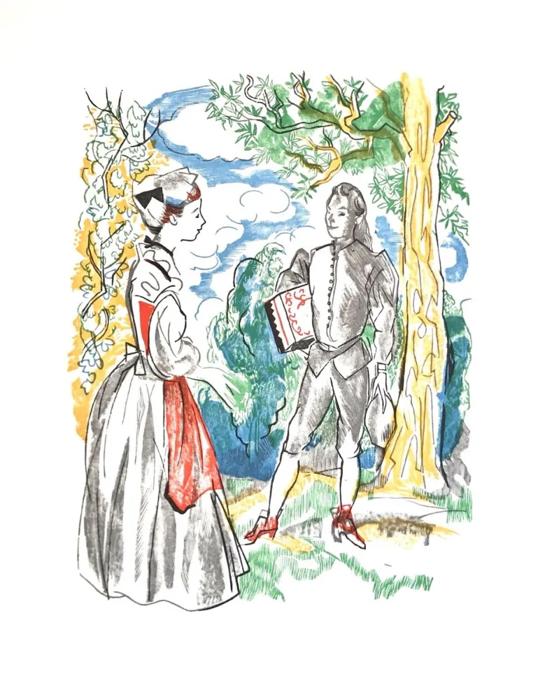 Houtsnede Grau Sala - Théâtre de Marivaux