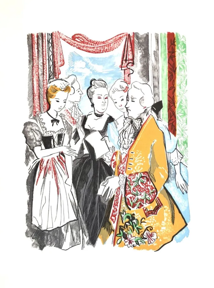 Houtsnede Grau Sala - Théâtre de Marivaux