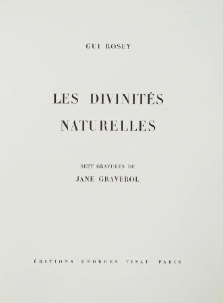 Geïllustreerd Boek Graverol - Les divinités naturelles