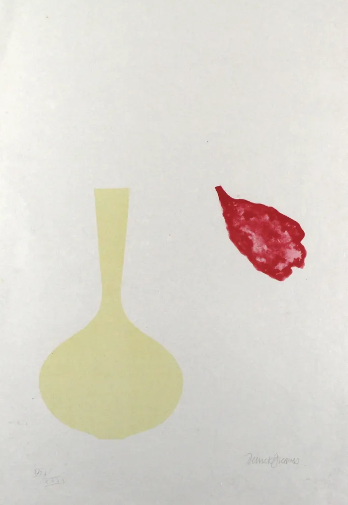 Lithografie Greaves - Vase and Falling Petal