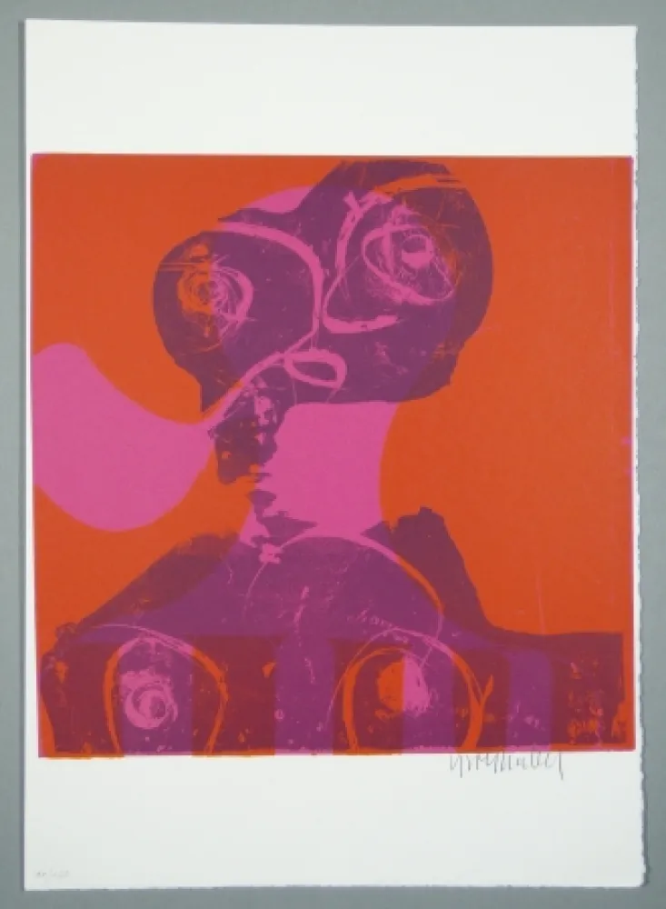 Houtsnede Grieshaber - Myom