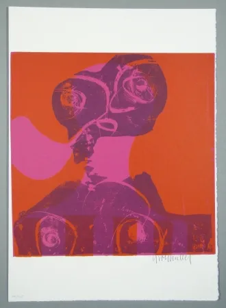 Houtsnede Grieshaber - Myom