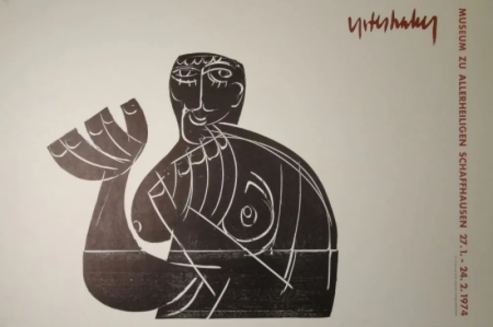 Houtsnede Grieshaber - Vogelfrei II