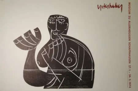 Houtsnede Grieshaber - Vogelfrei II