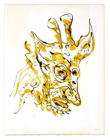 Lithografie Grinberg - Le changement en girafe