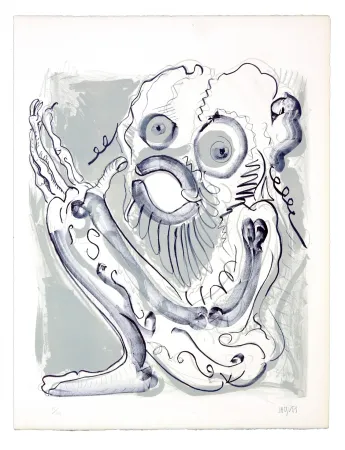 Lithografie Grinberg -  Le changement en petit prophète