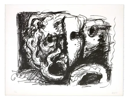 Lithografie Grinberg - Le changement en tragédie (schizophrénie grecque)