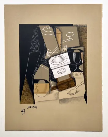 Lithografie Gris  - Le moulin à café. Lithographie pour 